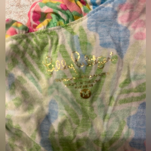 Lilly Pulitzer Women’s One Shoulder Ruffle Top Short Sleeve Multicolor Medium - Picture 5 of 10